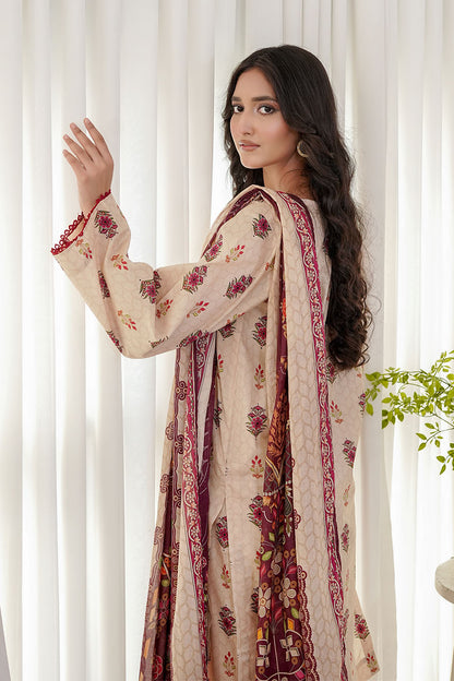 CRIMSON IVORY | Stitched 3 pcs | LAWN