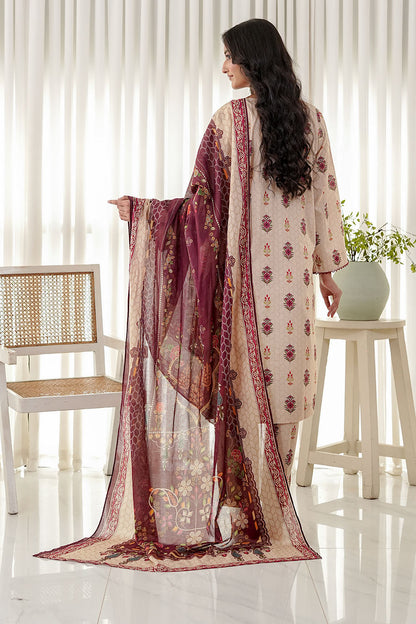 CRIMSON IVORY | Stitched 3 pcs | LAWN