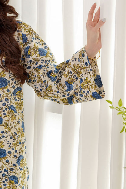 BLUE SERENDE | Stitched 3 pcs | LAWN