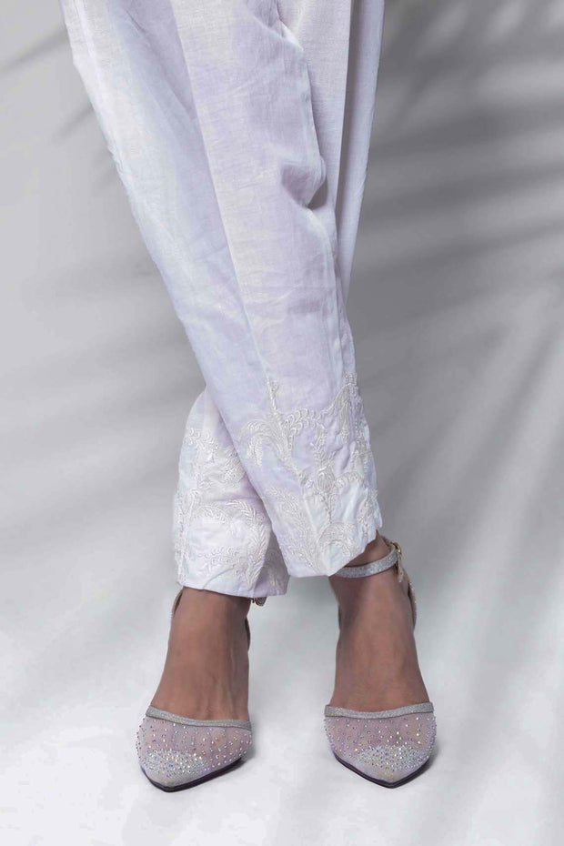 WHITE EMB TROUSER-TEM-02